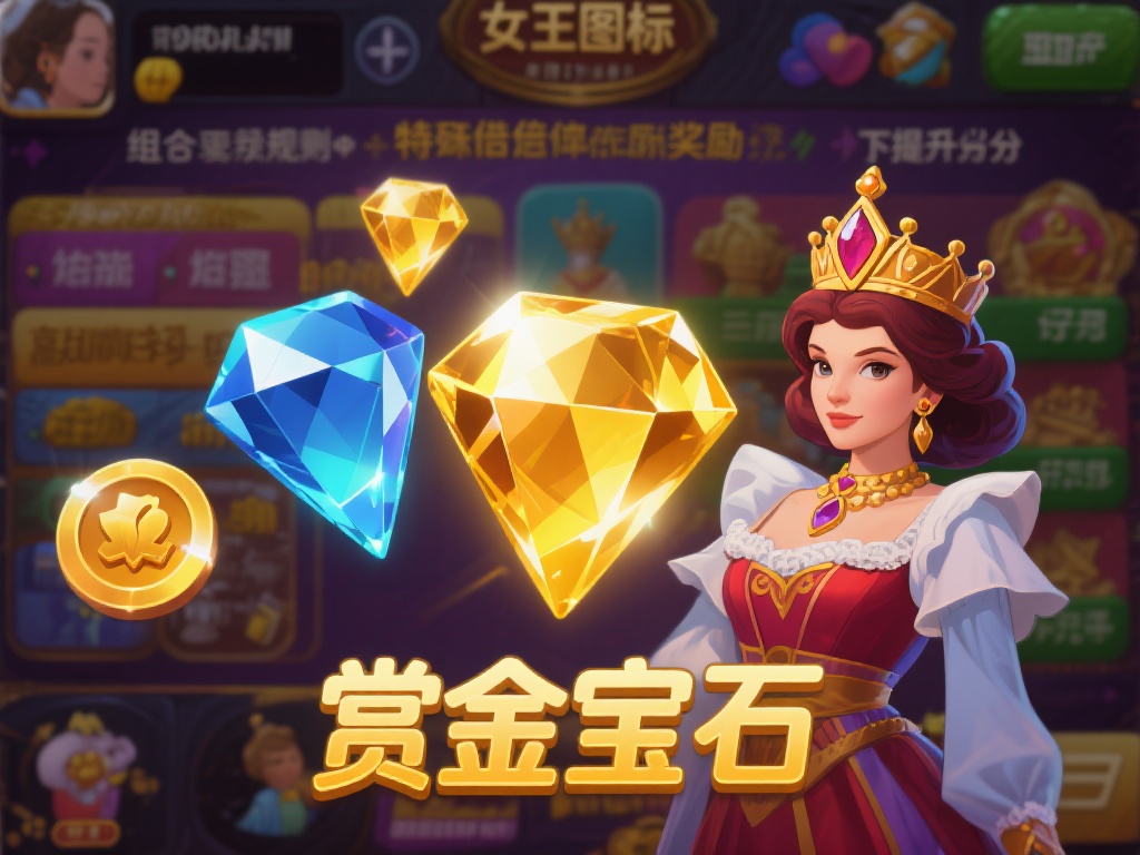 PG电子游戏赏金女王高分攻略揭秘,玩法技巧详解 特殊符号倍数增益:游戏中“赏金宝石”和“女王图标”
